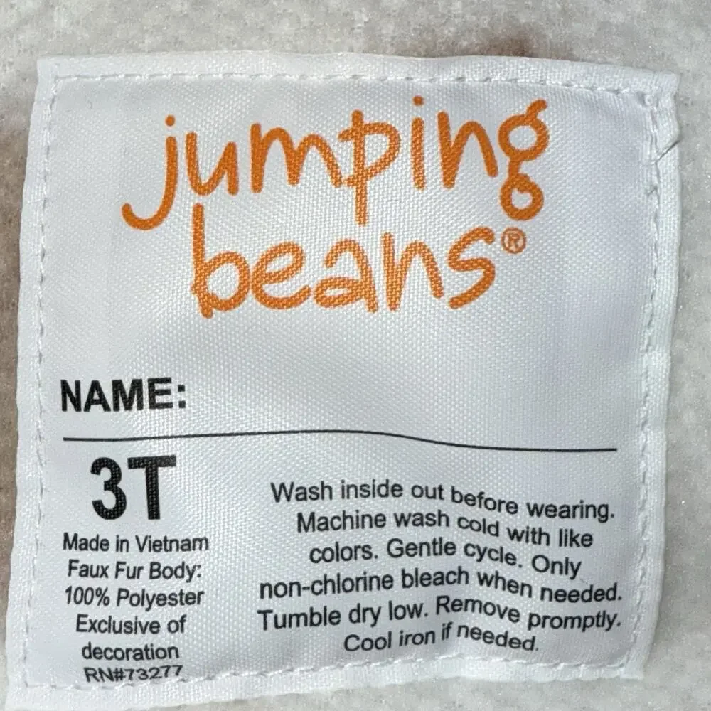 Fleece Jacket unisex Brown and Beige Jumping Beans High Pile SZ/3T